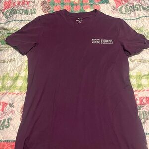 Armani Exchange Men's Dark Purple Tee